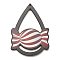 Wood Pendants, Teardrop, Christmas Theme Charms, Candy, 54.5x39x2.5mm, Hole: 1.6mm