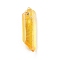 Electroplated Natural Quartz Pendants, with Brass Findings, Bullets, Pointed Pendants, Golden, Gold, 40~65x7~15mm, Hole: 3mm
