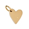 304 Stainless Steel Charms, with Jump Rings, Heart with Letter Charms, Golden, Letter L, 10x8.5x1.5mm, Hole: 4x2.5mm