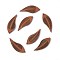 Faux Suede Big Pendant Decorations, Leaf, Sienna, 44x16x1.6mm, Hole: 1.2mm