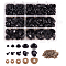 PandaHall 238pcs 5 Sizes 6-19mm Black Plastic Safety Noses with Washers for Doll Teddy Puppet Animal Stuffed Toys DIY Making