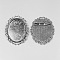 Vintage Tibetan Alloy Brooch Cabochon Bezel Settings, Cadmium Free & Lead Free, with Iron Pin Back Bar Findings, Antique Silver, Oval Tray: 40x30mm, 51x40x2mm, Pin: 0.8mm
