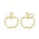 Подвески из сплава Apple с открытой задней панелью и стойкой FIND-G052-48LG-1
