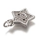 Латунные микропаве прозрачные кубические циркониевые подвески ZIRC-B002-52P-3