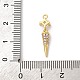 Латунные микро проложить кубического циркония подвески KK-I276-11G-02-3