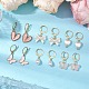 6 пара серег-колец из стекла EJEW-JE06180-2