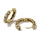 Серьги-кольца из латуни с микропаве из кубического циркония EJEW-R162-38G-2