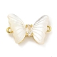Подвески-бабочки из латуни с прозрачным кубическим цирконием KK-Q820-38G-1