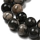 Нити натуральных черных ископаемых коралловых бусин G-R494-A04-04-3