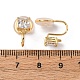 Фурнитура для ушей из латуни с микропаве из кубического циркония KK-F898-15B-G-3