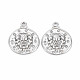 Латунные микропаве прозрачные подвески с фианитом KK-S356-766B-1