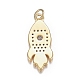 Кулоны из латуни с прозрачным фианитом ZIRC-F120-083G-2