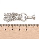 Латунные микро проложить кубического циркония раз за застежками KK-L223-003P-3