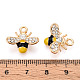 Rhinestone сплава и эмали подвески PALLOY-T092-41G-04-3