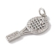 Подвески из латуни и прозрачного циркония с покрытием стойки KK-L216-058P-2