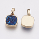 Естественно druzy агат подвески KK-G343-12C-G-2