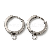 Фурнитура для сережек-колец huggie hoop из нержавеющей стали 201 STAS-A167-01K-P