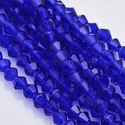 Граненые двухконусные стеклянные бусины EGLA-P017-3mm-08