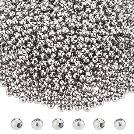 1000 шт. бусины из нержавеющей стали марки 304 STAS-UN0025-45-1