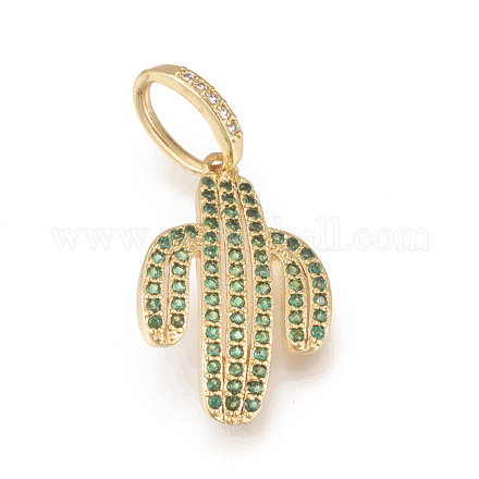Латунные микро проложить кубического циркония подвески ZIRC-L078-060G-NR-1