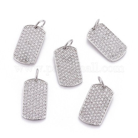 Латунные микро проложить кубического циркония подвески ZIRC-L070-42P-1