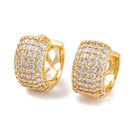 Серьги из латуни с фианитом EJEW-S219-12G-01-1