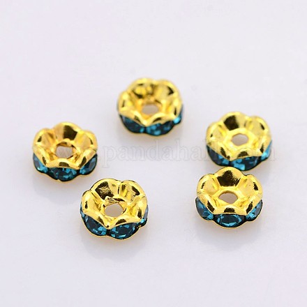 Латунные бусины разделители для поставки стразов RB-A014-L6mm-06G-NF-1