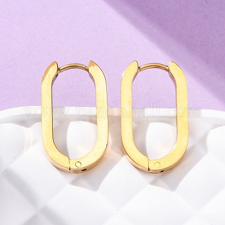 Серьги-кольца Huggie Hoop из нержавеющей стали 304 STAS-H156-11C-G-1
