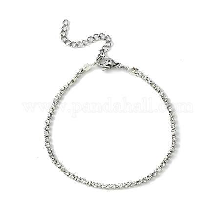 Теннисный браслет со стразами BJEW-JB09625-02-1