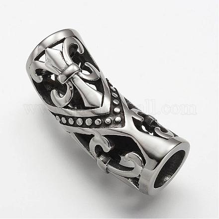 Полые трубчатые бусины из нержавеющей стали 304 STAS-F063-05-1