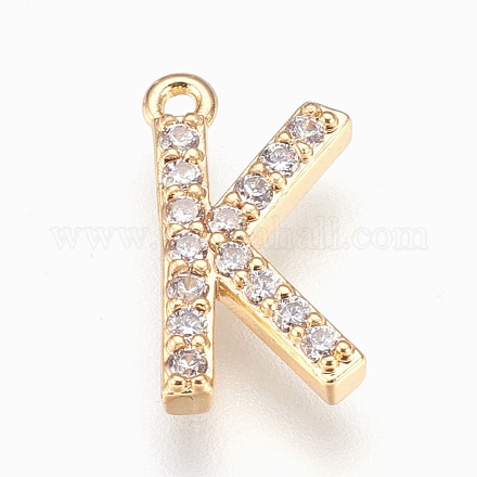 Подвески из латунной буквы KK-P150-03G-K-1
