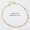 Elegant Handmade Stainless Steel Necklaces, Natural Stone & Pearl & Acrylic Beaded Necklaces, Saddle Brown, 15.75 inch(40cm)
