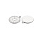 304 Stainless Steel Pendant Enamel Settings, Flat Round, Stainless Steel Color, 18x15x2mm, Hole: 1.5mm