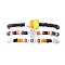 3Pcs 3 Styles Halloween Handmade Lampwork & Glass Seed Beaded Stretch Bracelet Sets, Candy Corn & Ghost Stackable Bracelets for Women Men, Mixed Color, Inner Diameter: 2-1/4~2-3/8 inch(5.7~6cm), 1pc/style