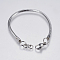 Tarnish Resistant 304 Stainless Steel Round Snake Chain Bracelet Making, with Lobster Claw Clasps, Stainless Steel Color, 7-3/8 inch(18.9cm), 3mm, Hole: 4mm