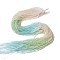 Transparent Gradient Color Glass Beads Strands, Faceted Round, Pale Green, 2mm, Hole: 0.8mm, about 160~178pcs/strand, 13.58 ~14.17 inch(34.5~36cm)