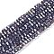Transparent Glass Beads, 32 Facets, AB Color Plated, Round, Indigo, 4.5x4mm, Hole: 1mm, about 87~93pcs/strand, 32~33cm