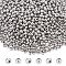 1000Pcs 304 Stainless Steel Beads, Round, Stainless Steel Color, 3mm, Hole: 0.8mm