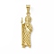 PVD Vacuum Plating 304 Stainless Steel Pendants, Saint Charms, Golden, 44x13.5x6mm, Hole: 9x5mm