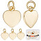 Beebeecraft 1 Box 20Pcs Heart Charms 18K Gold Plated Love Pendant Dangle Charms with Jump Rings for DIY Necklace Bracelet Earring Wedding Jewelry Making