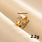 Vintage 304 Stainless Steel Enamel Cuff Ring, Heart with Eye Wide Band Open Ring for Women, Golden, White