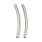 Non-Tarnish 304 Stainless Steel Tube Beads, Curved Tube, Stainless Steel Color, 25x2mm, Hole: 1.5mm