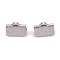Tarnish Resistant 304 Stainless Steel Ribbon Crimp Ends, Stainless Steel Color, 7x10x5mm, Hole: 1.2x0.5mm