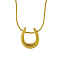 Stainless Steel Teardrop Pendant Necklaces, Finger Rings Holder Necklace, Real 18K Gold Plated, 15.75 inch(40cm)