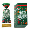 50Pcs Merry Christmas Printed OPP Cellophane Packaging Bags with Wire Twist Ties, Rectangle, Dark Green, 27.6x12.4x0.01cm