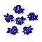 Handmade Lampwork Beads Strands, Fish, Medium Blue, 18~23x23~27x8.5~10mm, Hole: 1.5mm, about 21~25pcs/strand, 16.54~19.69 inch(42~50cm)