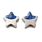 304 Stainless Steel Beads, with Enamel, Star, Stainless Steel Color, 7.5x7.7x3.4mm, Hole: 1.7mm