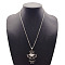 Little Angel Alloy Pendant Necklaces, Platinum, 19.69 inch(50cm)