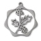 Non-Tarnish 304 Stainless Steel Pendants, Flower, Stainless Steel Color, 23.5x21.5x1mm, Hole: 1.5mm
