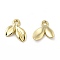 Rack Plating Alloy Leaf Charms, Cadmium Free & Lead Free, Light Gold, 11.5x11x2mm, Hole: 1.8mm